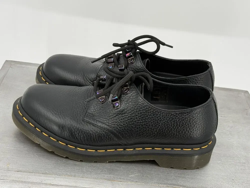 Dr. Martens 1461 Iridescent Hardware Oxford Shoes Black Women's 9 Punk Grunge